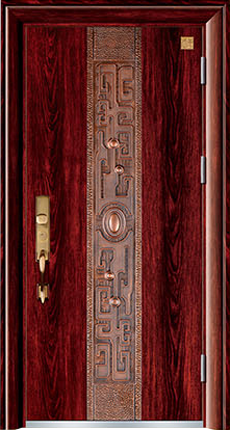 门业图片-无锁孔智能拼接门JYMT-252JYMT-252金碧辉煌(正面)磨砂 古楠木图片